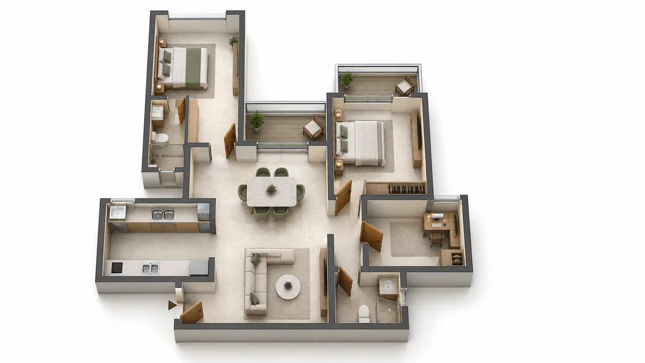 Embassy Biome 2.5 BHK floor plan image